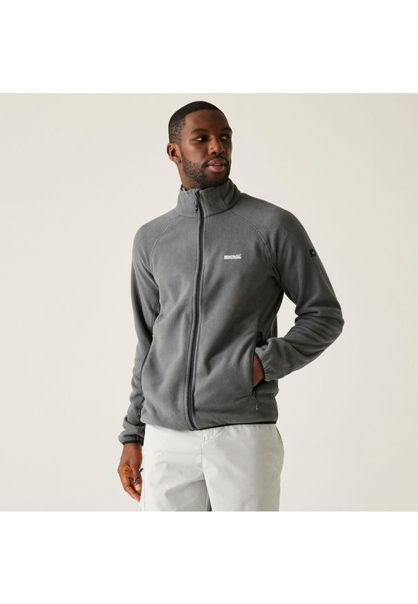 Polar turystyczny męski Hadfield Regatta z suwakiem. Kolor: szary. Materiał: polar. Sport: turystyka piesza