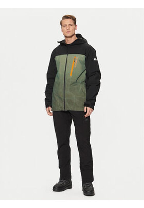 Quiksilver Kurtka narciarska Morton EQYTJ03458 Zielony Modern Fit. Kolor: zielony. Materiał: syntetyk. Sport: narciarstwo