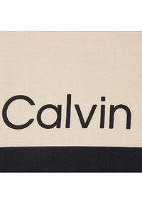 Calvin Klein Chusta Summer Story K60K611735 Beżowy. Kolor: beżowy. Materiał: materiał