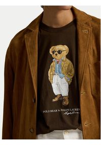 Polo Ralph Lauren T-Shirt 211A96599001 Brązowy Relaxed Fit. Typ kołnierza: polo. Kolor: brązowy. Materiał: bawełna #2