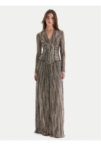 Just Cavalli Sukienka wieczorowa 79PAO946 J0252 Złoty Slim Fit. Kolor: złoty. Materiał: syntetyk. Styl: wizytowy