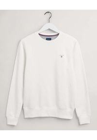 GANT - Biała bluza z haftowanym logo. Kolor: biały. Materiał: materiał. Długość rękawa: długi rękaw. Długość: długie. Wzór: haft #1