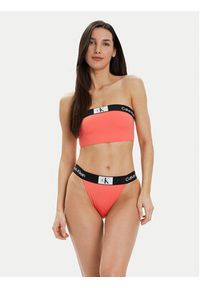 Calvin Klein Swimwear Góra od bikini KW0KW02355 Koralowy. Kolor: pomarańczowy. Materiał: syntetyk