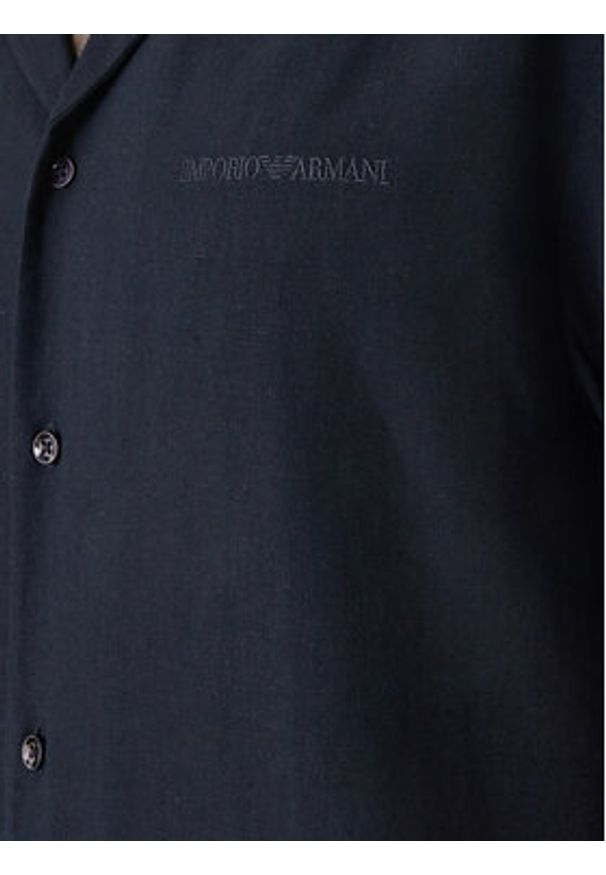 Emporio Armani Koszula EM000593 AF20590 UB102 Granatowy Regular Fit. Kolor: niebieski. Materiał: wiskoza