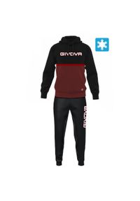 Givova Tuta Italia 106 dres męski dwukolorowy z kapturem L. Kolor: szary, niebieski, wielokolorowy. Materiał: dresówka #1