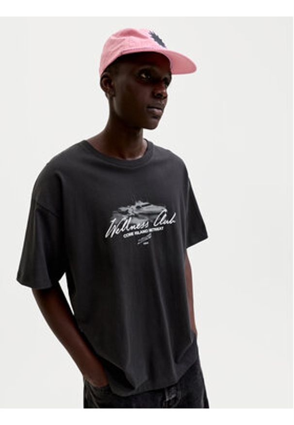 Jack & Jones T-Shirt Eterna 12295526 Czarny Loose Fit. Kolor: czarny. Materiał: bawełna