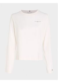 TOMMY HILFIGER - Tommy Hilfiger Bluzka Mini Corp Logo WW0WW39784 Écru Relaxed Fit. Materiał: bawełna #7
