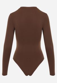 Renee - Ciemnobrązowe Body Glorya. Kolor: brązowy. Długość rękawa: długi rękaw. Długość: długie. Styl: klasyczny #4