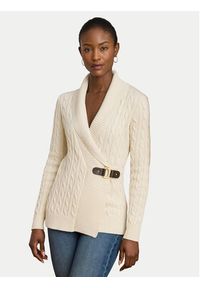 Lauren Ralph Lauren - LAUREN RALPH LAUREN Sweter 200808258004 Beżowy Relaxed Fit. Kolor: beżowy. Materiał: bawełna #5