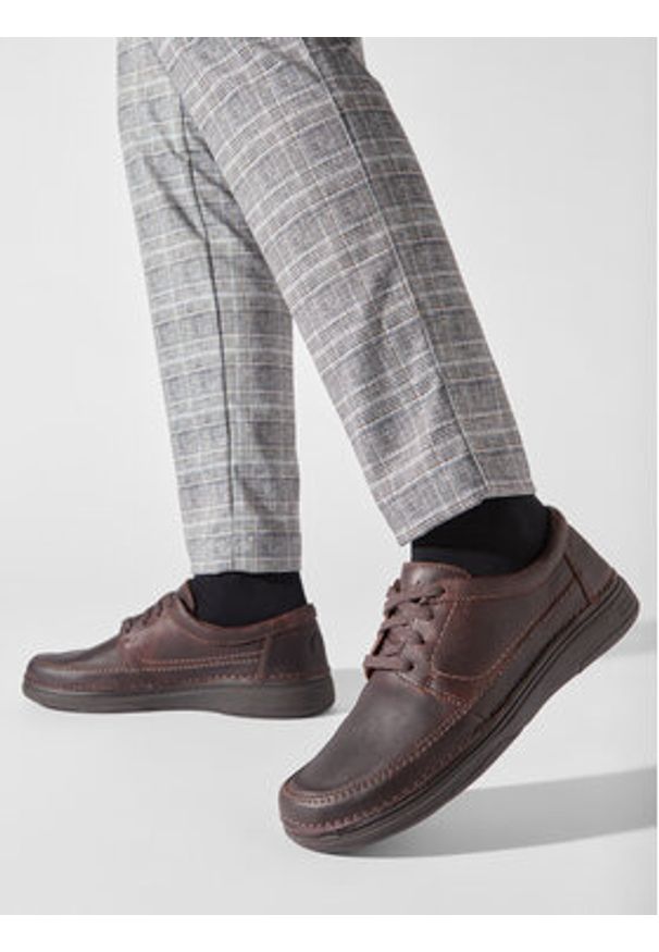 Clarks Półbuty Nature 5 Lo 26168614 Brązowy. Kolor: brązowy. Materiał: skóra