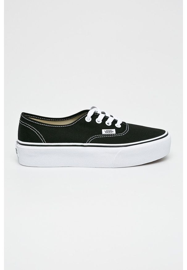 Vans - Tenisówki. Nosek buta: okrągły. Zapięcie: sznurówki. Kolor: czarny. Materiał: guma. Obcas: na platformie