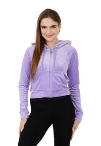 Juicy Couture - JUICY COUTURE Fioletowa bluza Madison Hoodie. Kolor: fioletowy #3