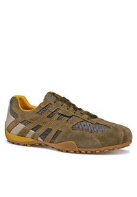 Geox Sneakersy U Snake Original U55MNA 02214 C6404 Zielony. Kolor: zielony. Materiał: skóra, zamsz