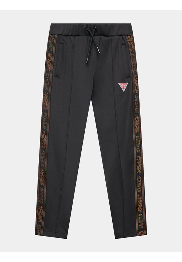 Guess Spodnie dresowe L3BQ16 KB212 Czarny Relaxed Fit. Kolor: czarny. Materiał: syntetyk
