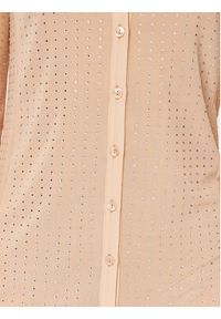 Patrizia Pepe Sukienka koszulowa 2A2571/J116-FD54 Beżowy Slim Fit. Kolor: beżowy. Materiał: syntetyk. Typ sukienki: koszulowe #4