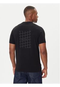 Karl Lagerfeld - KARL LAGERFELD T-Shirt 755034 554221 Czarny Regular Fit. Typ kołnierza: dekolt w karo. Kolor: czarny. Materiał: bawełna #5