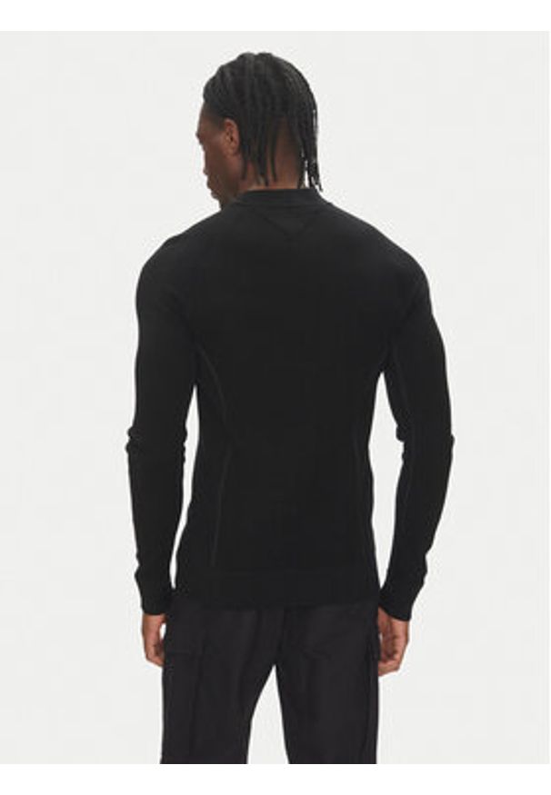 TOMMY HILFIGER - Tommy Hilfiger Longsleeve F1 Movie MW0MW41383 Czarny Slim Fit. Kolor: czarny. Materiał: bawełna. Długość rękawa: długi rękaw