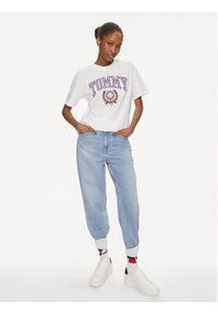 Tommy Jeans T-Shirt Varsity DW0DW17824 Biały Relaxed Fit. Kolor: biały. Materiał: bawełna