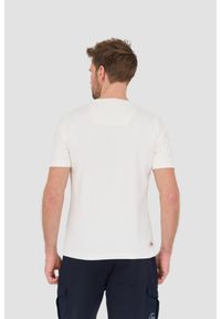 Aeronautica Militare - AERONAUTICA MILITARE Beżowy bawełniany męski t-shirt M.C., Rozmiar M. Kolor: beżowy. Materiał: bawełna #6