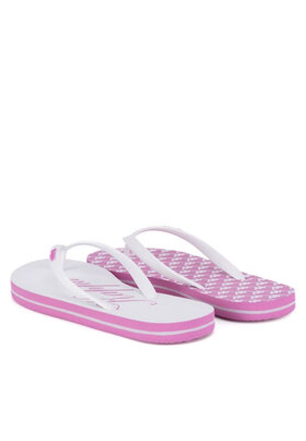 Kappa Japonki 351C23W Pink Fuchsia - White Kolorowy. Materiał: syntetyk, materiał. Wzór: kolorowy