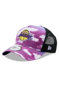 New Era Czapka z daszkiem LA Lakers Cloud All Over Print 60362727 Fioletowy. Kolor: fioletowy. Materiał: materiał, poliester. Wzór: nadruk