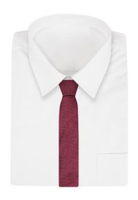 Alties - Krawat - ALTIES - Bordowy z Delikatnym Deseniem. Kolor: czerwony. Materiał: tkanina. Styl: elegancki, wizytowy