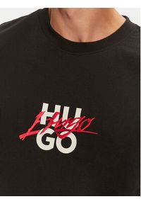 Hugo T-Shirt Dlongny 50521076 Czarny Relaxed Fit. Kolor: czarny. Materiał: bawełna