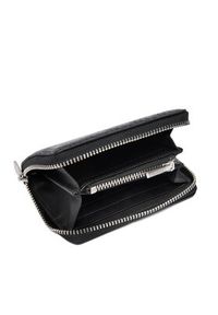Calvin Klein Mały Portfel Męski Emblem Emboss Zip Coin Pouch LV04D1087G Czarny. Kolor: czarny. Materiał: skóra