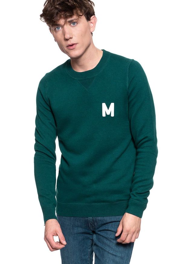 Mustang - MUSTANG Emil C Jumper MĘSKI SWETER KLASYCZNY DEEP TEAL 1008650 6433. Styl: klasyczny