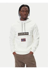 Napapijri Bluza Burgee Wint 4 NP0A892T Beżowy Regular Fit. Kolor: beżowy. Materiał: bawełna
