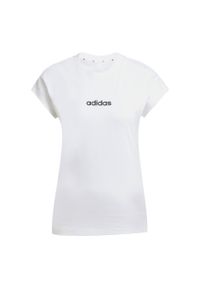 Adidas - Koszulka Essentials Linear Cotton. Kolor: biały, czarny, wielokolorowy. Materiał: bawełna. Sport: fitness