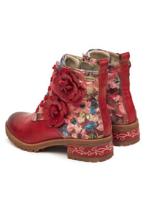 Laura Vita Trzewiki Cocrailo 47 Czerwony. Kolor: czerwony. Materiał: skóra