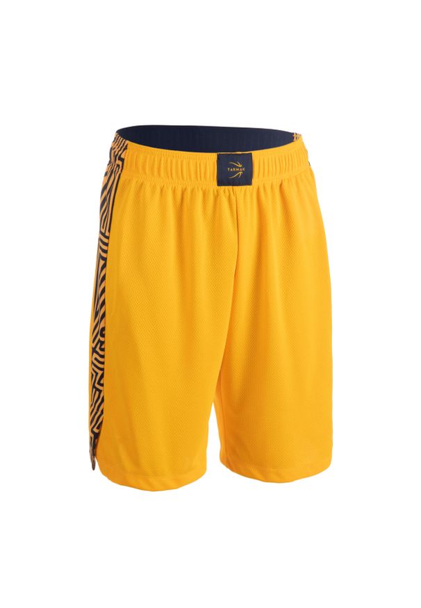 TARMAK - Spodenki koszykarskie męskie Tarmak SH500. Kolor: żółty. Materiał: poliester, materiał. Sport: koszykówka