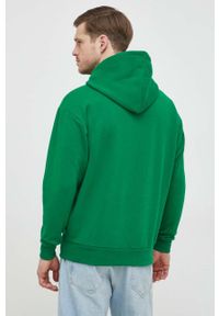 Polo Ralph Lauren bluza męska kolor zielony z kapturem z aplikacją. Typ kołnierza: kaptur, polo. Kolor: zielony. Wzór: aplikacja #3