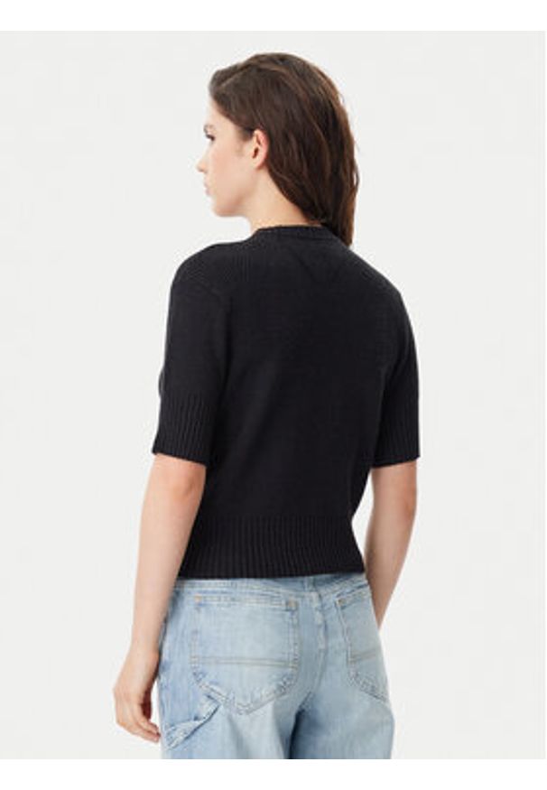 Tommy Jeans Sweter DW0DW20380 Czarny Regular Fit. Kolor: czarny. Materiał: syntetyk