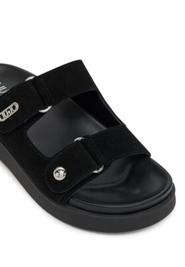 Liu Jo Klapki Penny 902 4A5709 PX002 Czarny. Kolor: czarny. Materiał: skóra, zamsz
