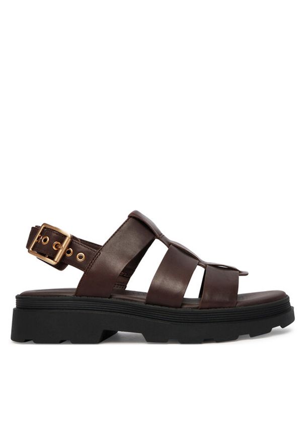 Clarks Sandały Orinoco3 Strap 26186095 Brązowy. Kolor: brązowy. Materiał: skóra