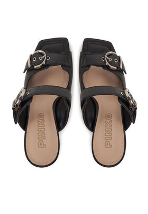 Pinko - PINKO Klapki Lisa 13 SD0309 P003 Czarny. Kolor: czarny. Materiał: skóra