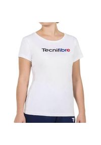 TECNIFIBRE - Koszulka sportowa damska Tecnifibre 22WCUTE22. Kolor: biały. Długość rękawa: krótki rękaw. Długość: krótkie