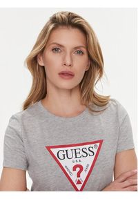 Guess T-Shirt W1YI1 BI3Z14 Szary Slim Fit. Kolor: szary. Materiał: bawełna #5