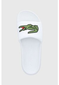 Lacoste - Klapki Croco. Kolor: biały. Materiał: materiał, guma. Obcas: na obcasie. Wysokość obcasa: niski #4