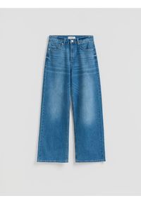 Reserved - Jeansy wide leg - niebieski. Kolor: niebieski #1