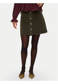 Vero Moda Spódnica mini Etta 10315342 Zielony Regular Fit. Kolor: zielony. Materiał: bawełna