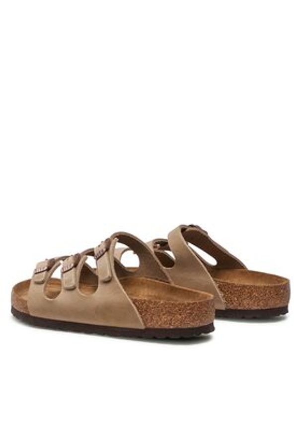 Birkenstock Klapki Florida 1011432 Beżowy. Kolor: beżowy. Materiał: skóra