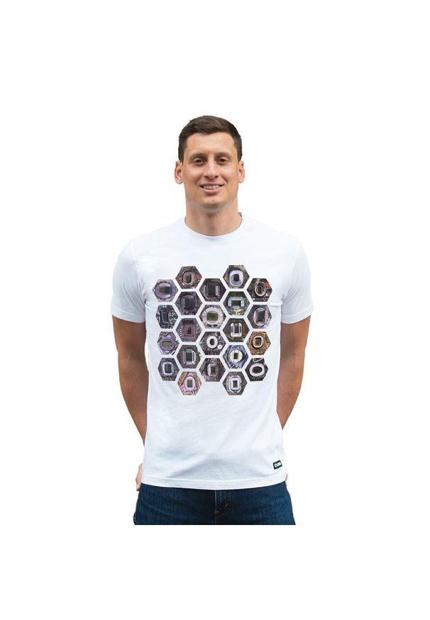 COPA FOOTBALL - Koszulka dla dorosłych - Estádio Hexagon - Biały. Kolor: biały. Sport: piłka nożna