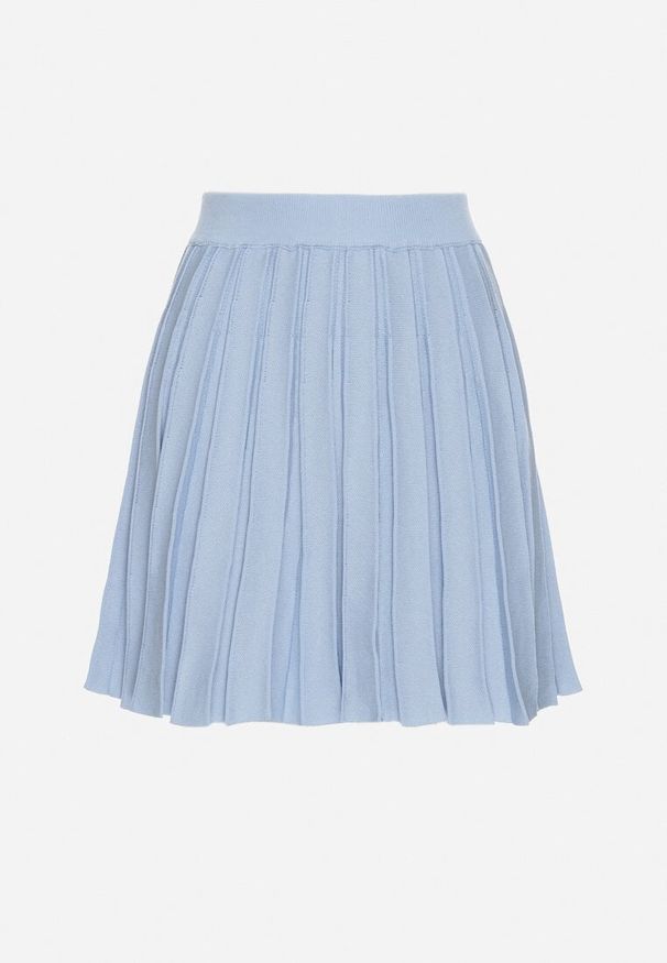 Born2be - Jasnoniebieska Plisowana Spódnica z Wysokim Stanem Galirinda. Okazja: na co dzień. Stan: podwyższony. Kolor: niebieski. Styl: klasyczny, casual, elegancki