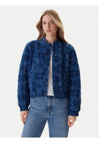 Mustang Kurtka bomber Bouse 1016739 Niebieski Regular Fit. Kolor: niebieski. Materiał: bawełna