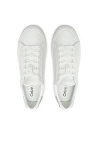 Calvin Klein Sneakersy Vulc Lace Up Texture Fox - Lth HW0HW02439 Biały. Kolor: biały. Materiał: skóra #3