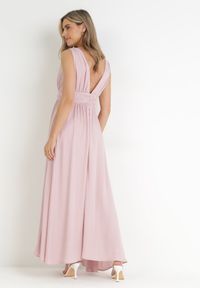 Born2be - Różowa Rozkloszowana Sukienka na Ramiączkach Seraphineme. Kolor: różowy. Długość rękawa: na ramiączkach. Styl: elegancki #5