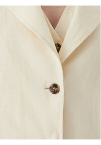 Marella Marynarka Papiro 2615041042 Écru Regular Fit. Kolor: kremowy. Materiał: len #4